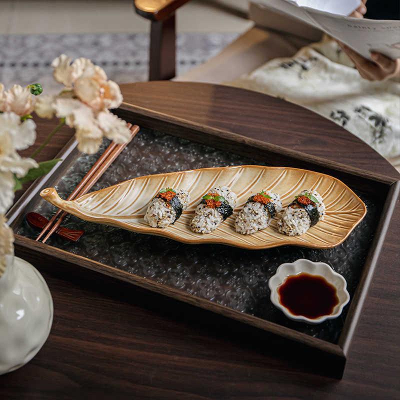 Golden Leaf Plate