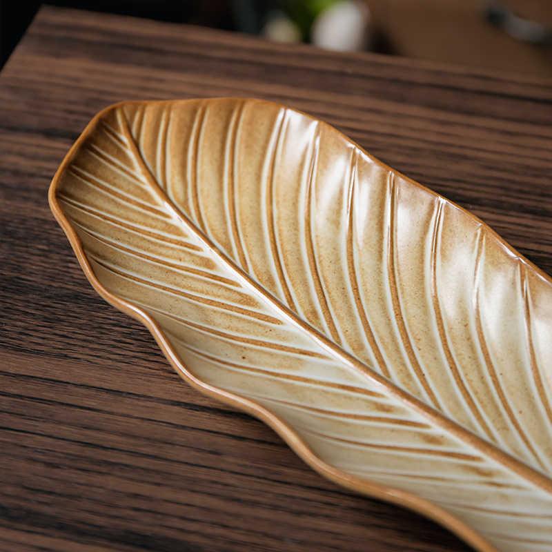 Golden Leaf Plate