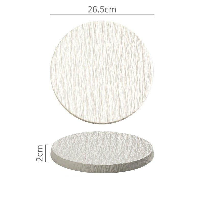 Rock Pattern Ceramic Flat Plate - TableGlow