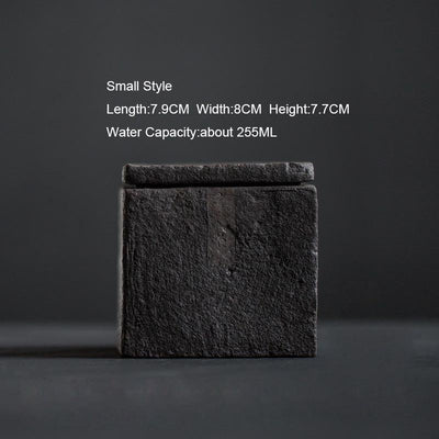 Charbon de bois - Assiette carrée