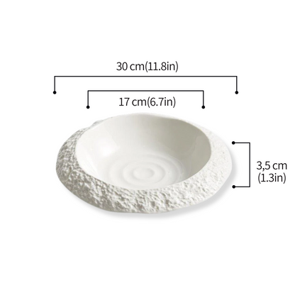 Assiettes profondes en céramique motif rocheux