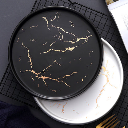 Noir Gold Rush Ceramic Plate