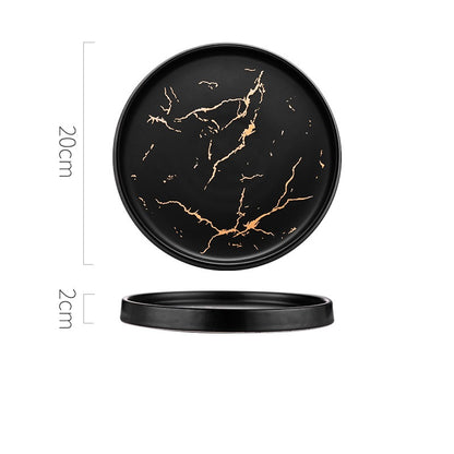 Noir Gold Rush Ceramic Plate