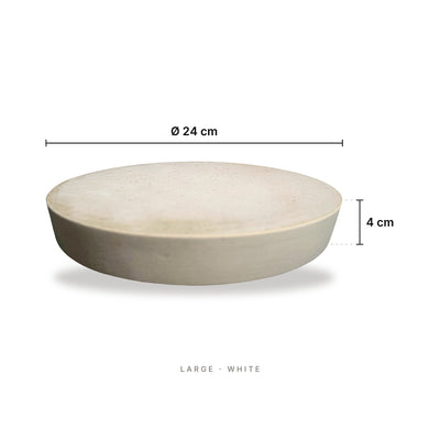 Basic - Platform Large White – dimensions: diameter 24 cm, height 4 cm