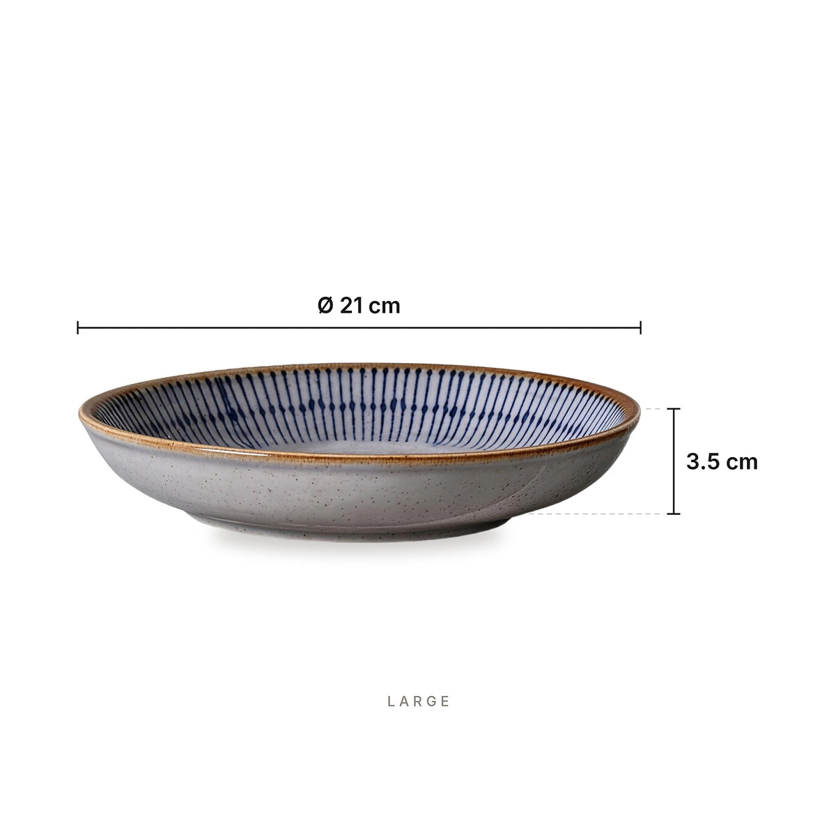 Blue Rain - Plate Large – dimensions: diameter 21 cm, height 3.5 cm