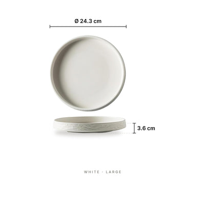 Busan - Deep Plate White Large – dimensions: diameter 24.3 cm, height 3.6 cm