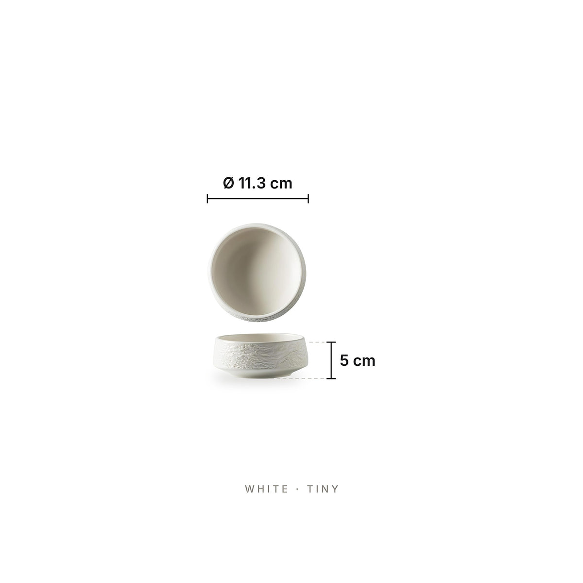 Busan - Deep Plate White Tiny – dimensions: diameter 11.3 cm, height 5 cm