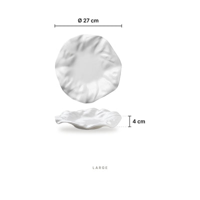 Crumple Plates Large – dimensions: diameter 27 cm, height 4 cm