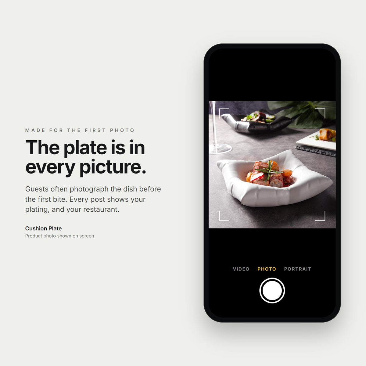 Cushion Plate on a phone camera screen