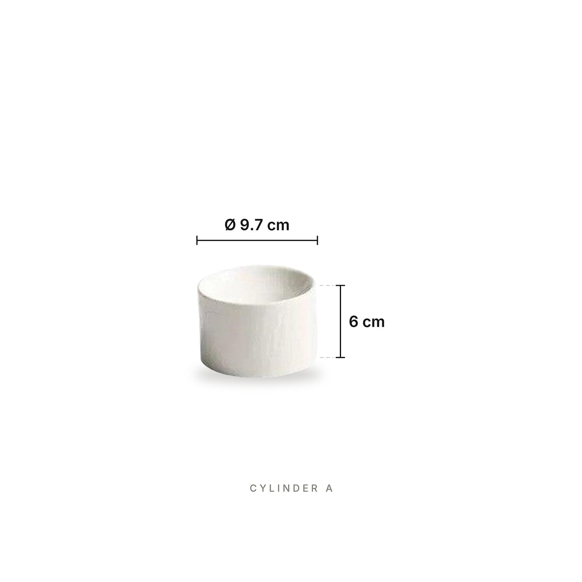Cylinder - Plate Cylinder A – dimensions: diameter 9.7 cm, height 6 cm