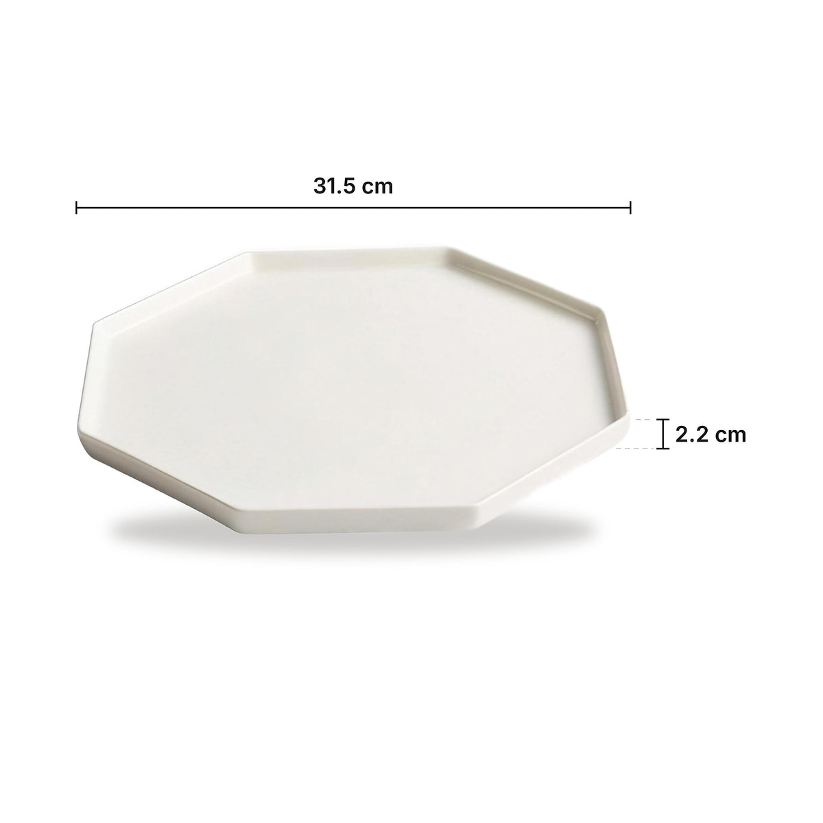 Cylinder - Plate octagonal tray – dimensions: width 31.5 cm, height 2.2 cm