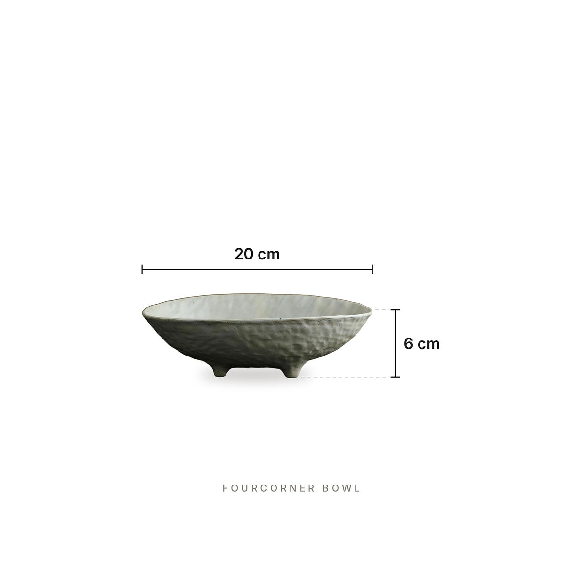 Dimples - Stoneware Set Fourcorner bowl – dimensions: length 20 cm, height 6 cm