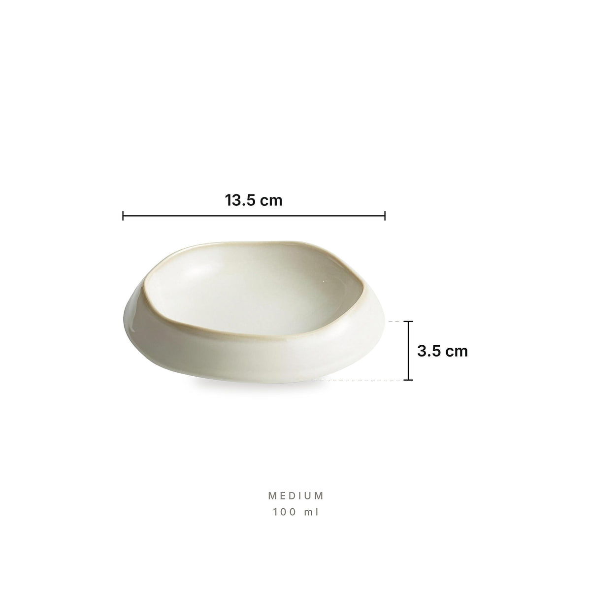 Elysium Creative Gourmet - Plate Medium – dimensions: length 13.5 cm, height 3.5 cm, capacity 100 ml