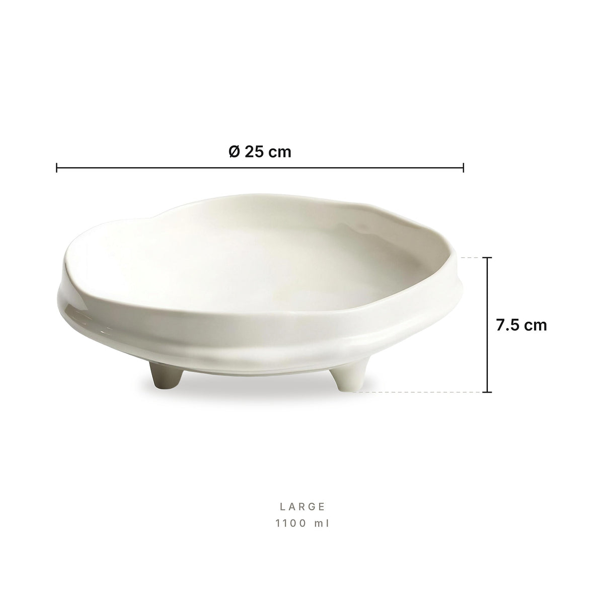 Elysium - Deep Plate Large – dimensions: diameter 25 cm, height 7.5 cm, capacity 1100 ml