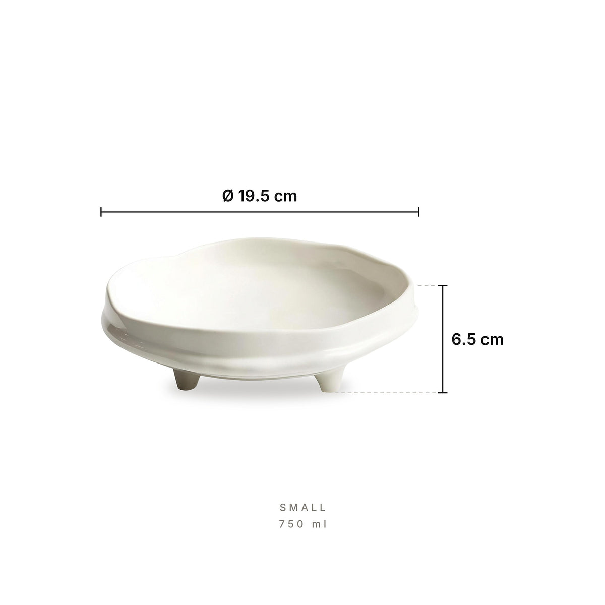 Elysium - Deep Plate Small – dimensions: diameter 19.5 cm, height 6.5 cm, capacity 750 ml