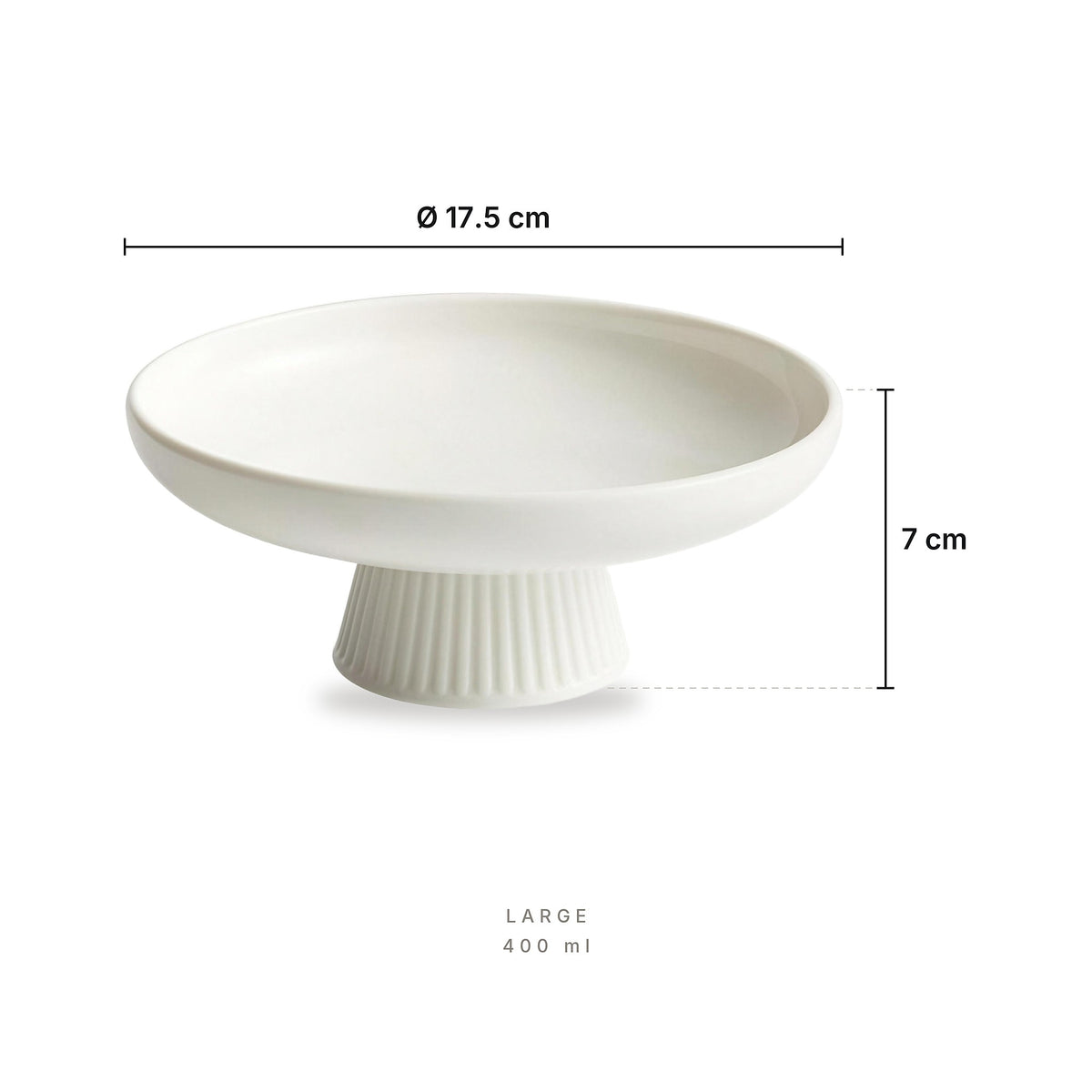Elysium - Dessert Plate Large – dimensions: diameter 17.5 cm, height 7 cm, capacity 400 ml
