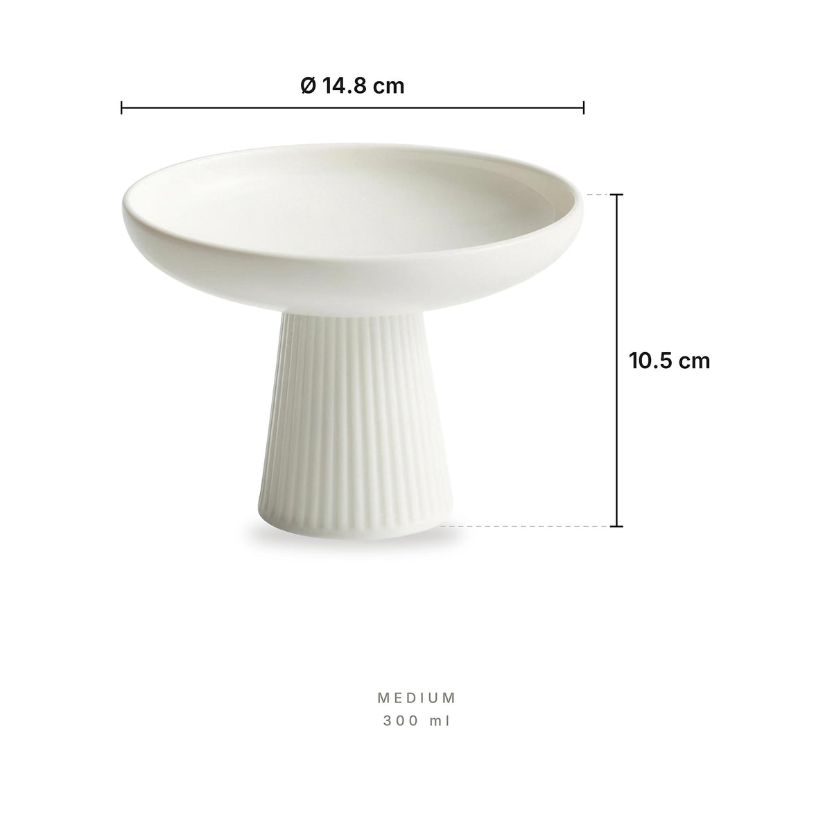 Elysium - Dessert Plate Medium – dimensions: diameter 14.8 cm, height 10.5 cm, capacity 300 ml