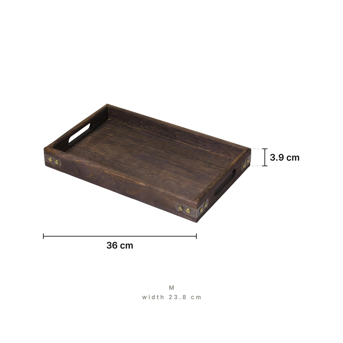 Exotic Wood Serving Tray M – dimensions: length 36 cm, width 23.8 cm, height 3.9 cm