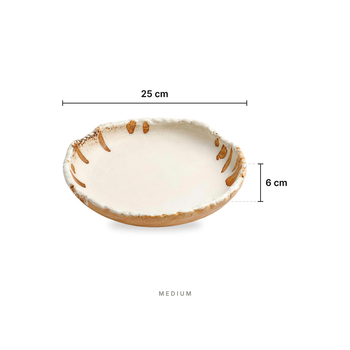 Glaze Artisan - Bowl Medium – dimensions: length 25 cm, height 6 cm