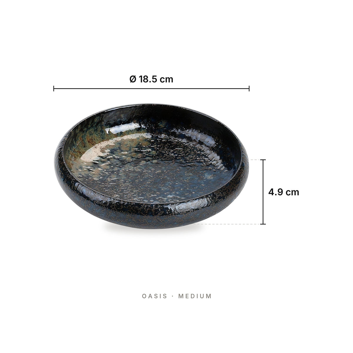 Kyoto Kiln - Plate Oasis Medium – dimensions: diameter 18.5 cm, height 4.9 cm