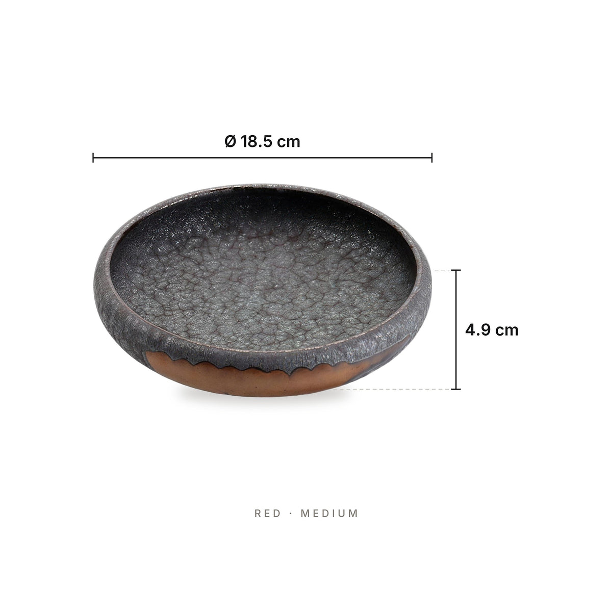 Kyoto Kiln - Plate Red Medium – dimensions: diameter 18.5 cm, height 4.9 cm