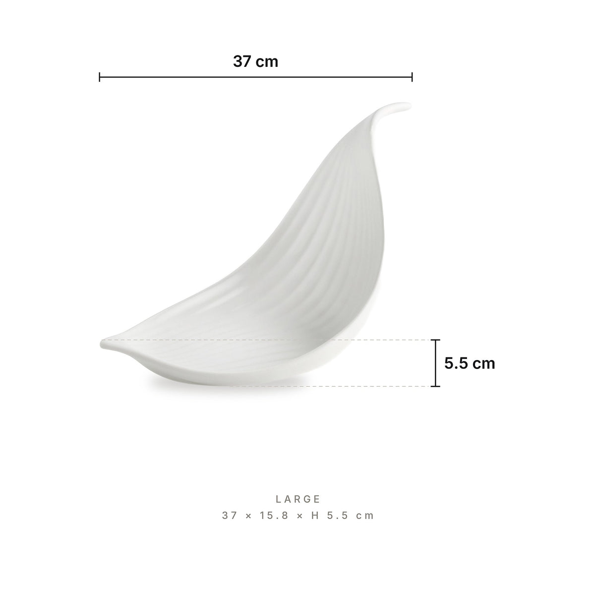 Leaf - Plate Large – dimensions: length 37 cm, width 15.8 cm, height 5.5 cm