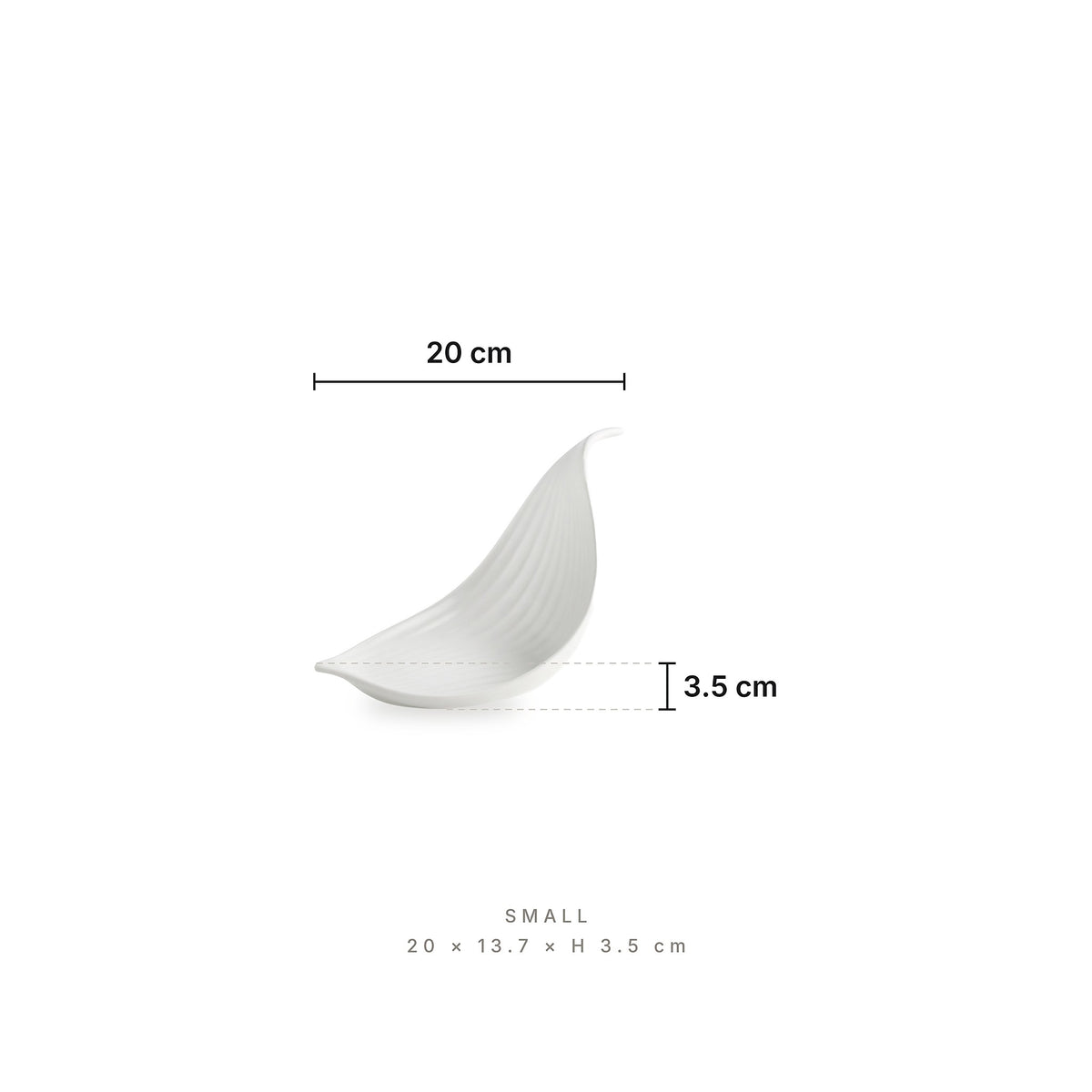 Leaf - Plate Small – dimensions: length 20 cm, width 13.7 cm, height 3.5 cm