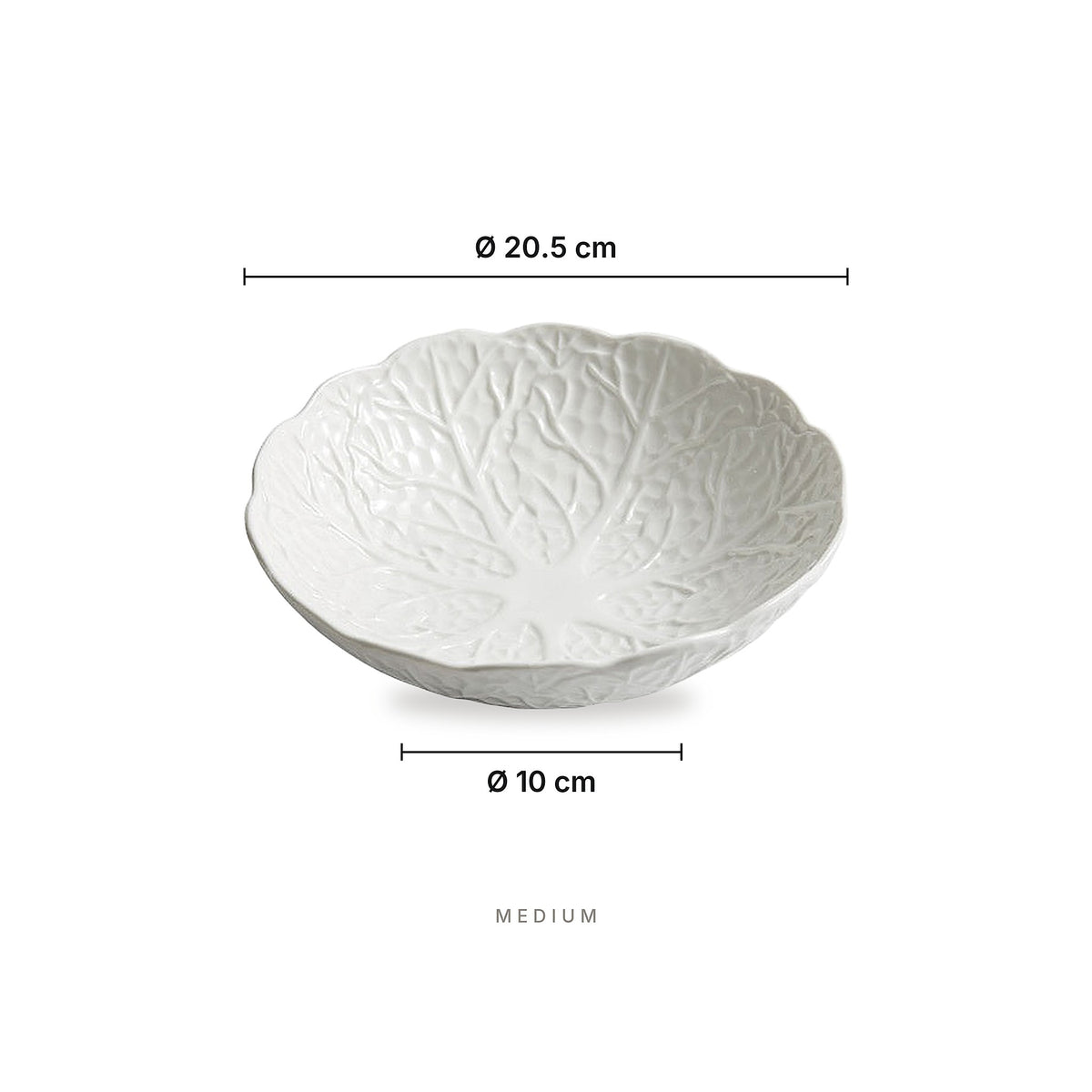 Leaf Structure - Bowl Medium – dimensions: diameter 20.5 cm, base diameter 10 cm