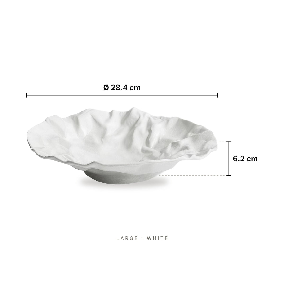New Home - Deep Plate Large White – dimensions: diameter 28.4 cm, height 6.2 cm