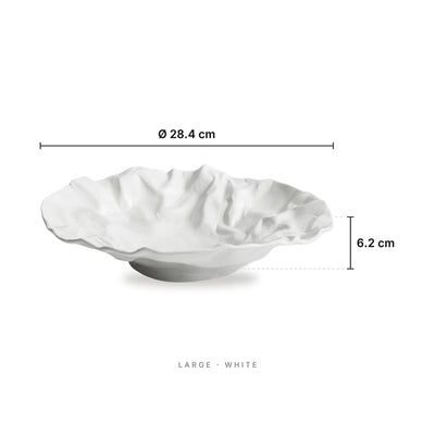 New Home - Deep Plate Large White – dimensions: diameter 28.4 cm, height 6.2 cm