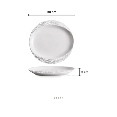 Pluto Texture Plate Large – dimensions: length 30 cm, height 3 cm