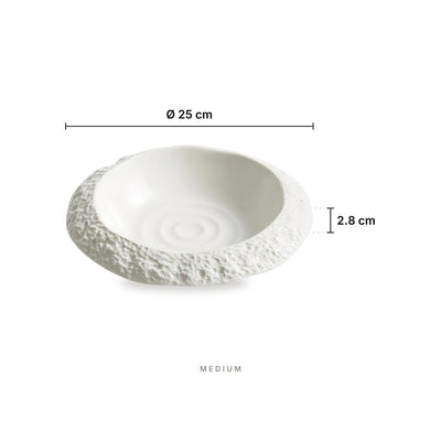 Rock Pattern - Deep Plates Medium – dimensions: diameter 25 cm, height 2.8 cm, inner diameter 14 cm