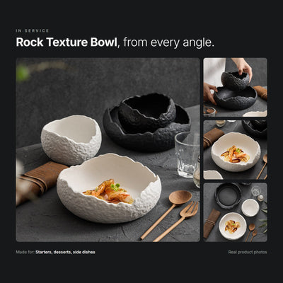 Rock Texture Bowl in service – real product photos