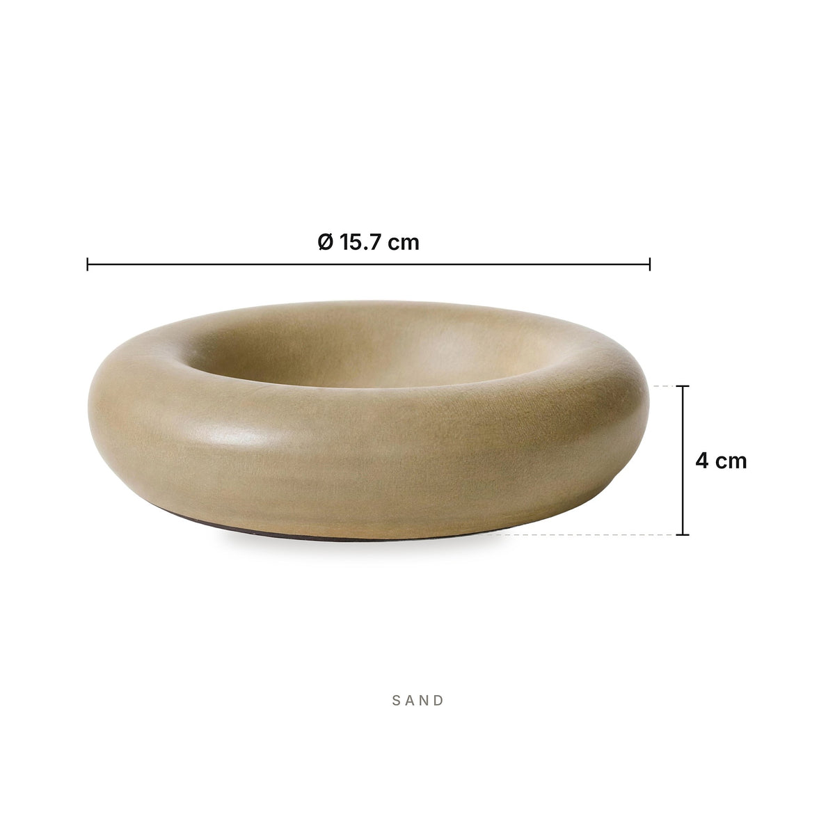 Sandstone Gourmet - Plate Sand – dimensions: diameter 15.7 cm, height 4 cm