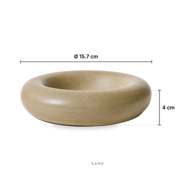 Sandstone Gourmet - Plate Sand – dimensions: diameter 15.7 cm, height 4 cm