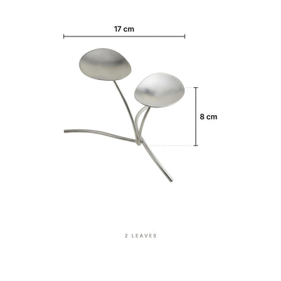Silver Bough - Serving Branch 2 Leaves – dimensions: length 17 cm, height 8 cm