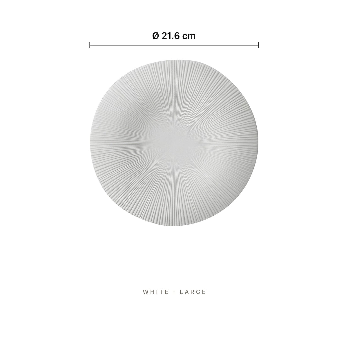 Solar Elegance - Plate White / Large – dimensions: diameter 21.6 cm, height 2 cm