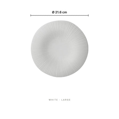 Solar Elegance - Plate White / Large – dimensions: diameter 21.6 cm, height 2 cm