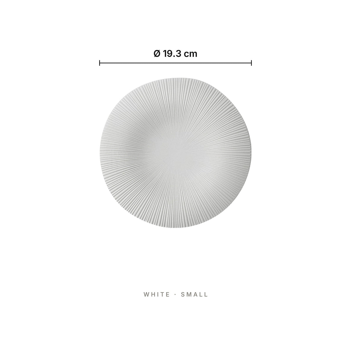 Solar Elegance - Plate White / Small – dimensions: diameter 19.3 cm, height 2 cm