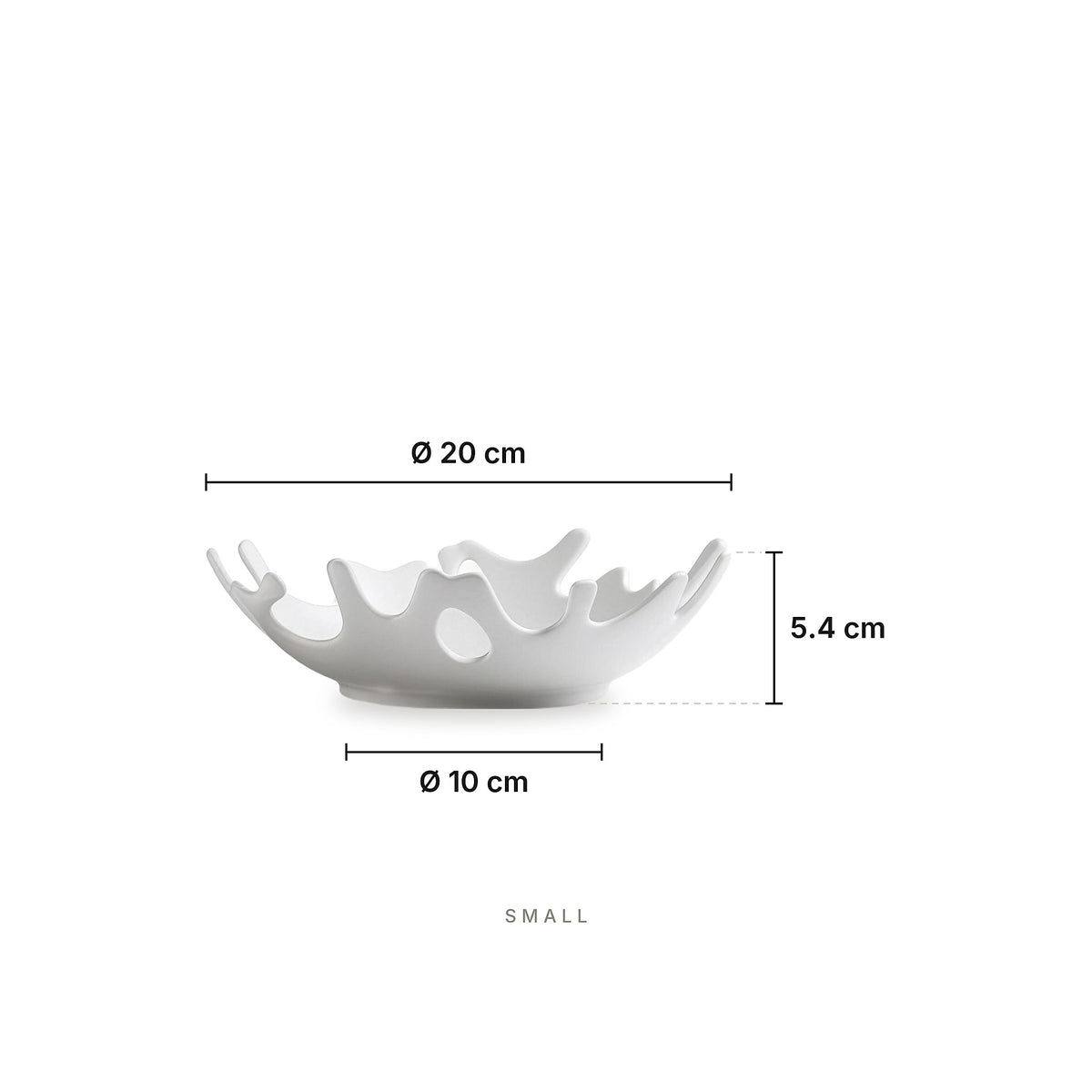 Splash - Bowl Small – dimensions: diameter 20 cm, height 5.4 cm, base diameter 10 cm