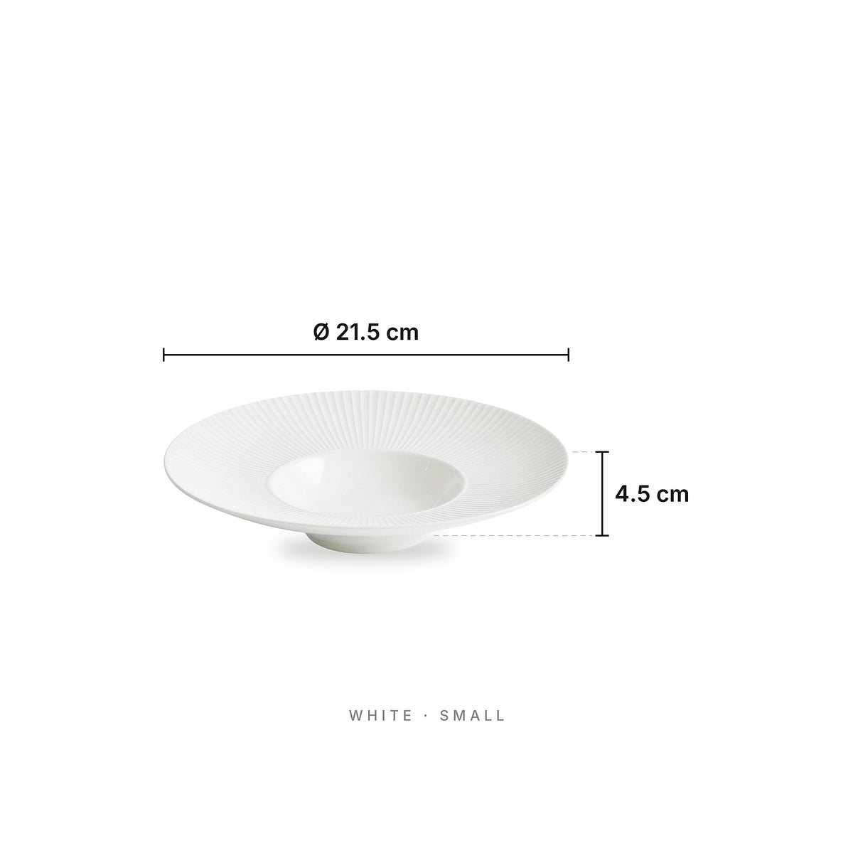 Straw Hat - Plate White Small – dimensions: diameter 21.5 cm, height 4.5 cm