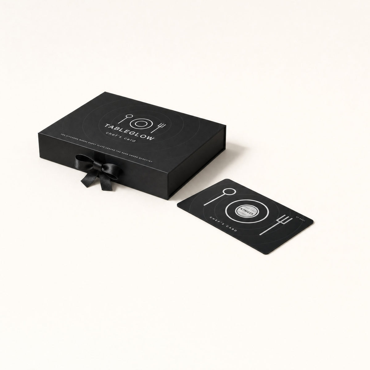 TableGlow Chef's Card gift box with scratch card – 45° view