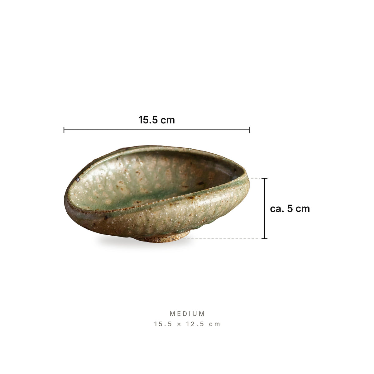Verdant Earth - Bowls Medium – dimensions: length 15.5 cm, width 12.5 cm, height ca. 5 cm