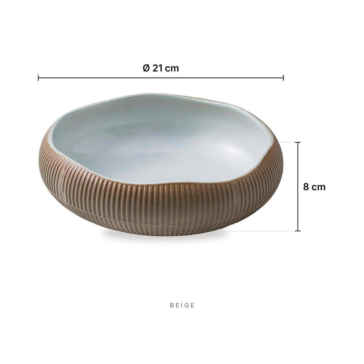Vintage - Soup Bowl Beige – dimensions: diameter 21 cm, height 8 cm