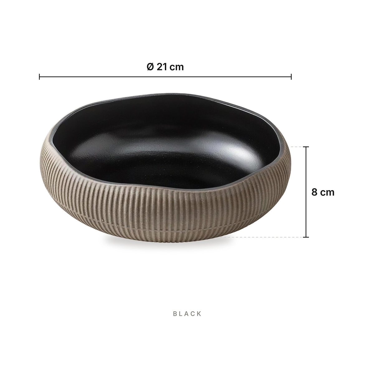 Vintage - Soup Bowl Black – dimensions: diameter 21 cm, height 8 cm