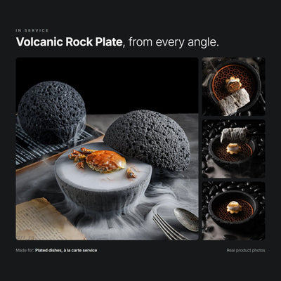 Volcanic Rock Plate in service – real product photos