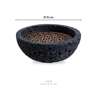 Volcanic Rock - Plate Large – dimensions: diameter 15 cm, inner diameter 12 cm