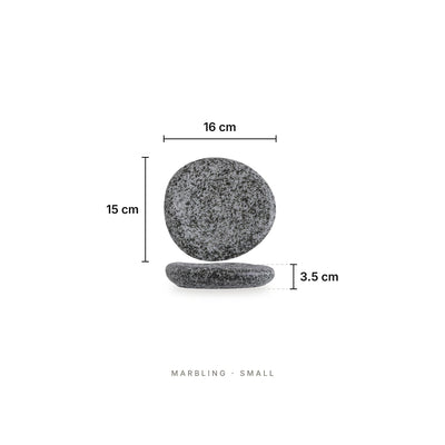 Zen Stone - Plates Marbling Small – dimensions: length 16 cm, width 15 cm, height 3.5 cm