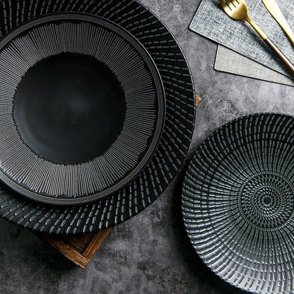 Black Fusion Plate - TableGlow