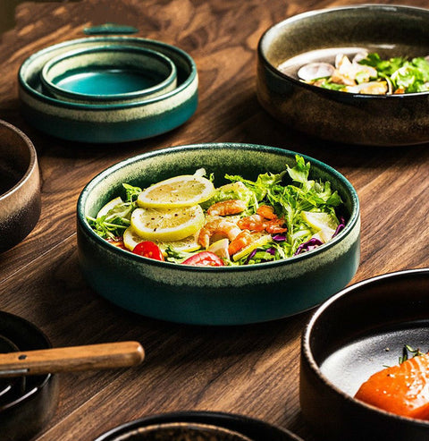 Ceramic Deep Plates in Korean Style - TableGlow